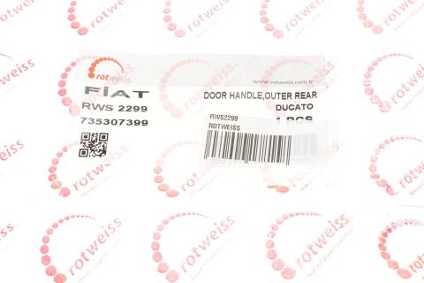Ручка дверей (бічних/ззовні) Fiat Ducato/Peugeot Boxer 02-06 (735307399)