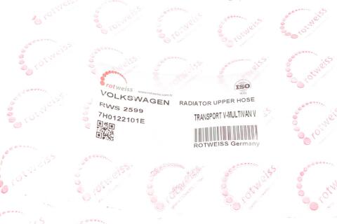 Патрубок радіатора (верхній) VW T5 2.5TDI 03-09