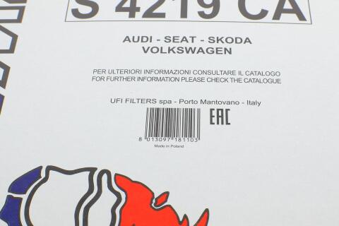 Фильтр салона VW Golf VII/Skoda Octavia 1.2-1.4TSI/1.6-2.0TDI 12-(угольный)