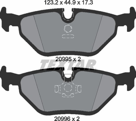 Колодки гальмівні (задні) BMW 3 (E30/E36/E46) 90-98/ 5 (E34) -97 (Teves) Q+