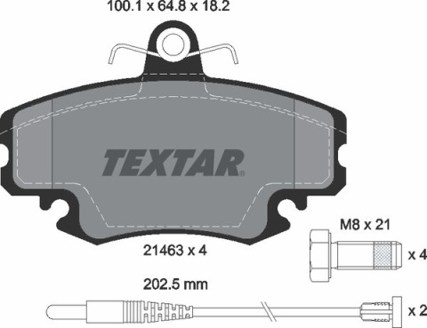 Колодки тормозные (передние) Dacia Logan 04-/Renault 11/19/21/Peugeot 205/309 Q+ (с датчиками)