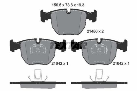 Колодки тормозные (передние) BMW 5 (E39)/7 (E38)/X5 (E53) 94-07 (Teves) Q+