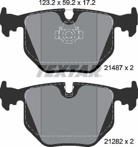 Колодки гальмівні (задні) BMW 3/5/X5 95- (Teves) Q+