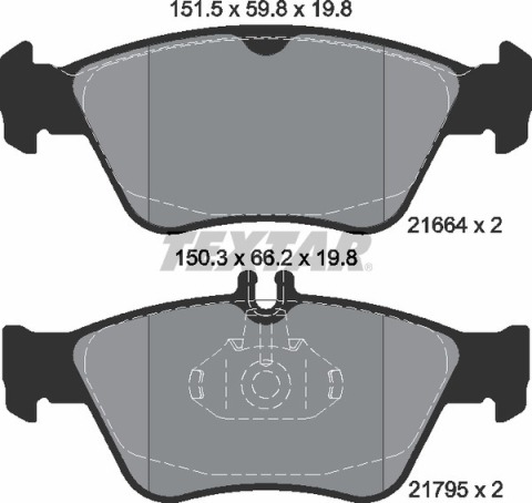 Колодки гальмівні (передні) MB E-class (W210) 95-02 (Teves) Q+