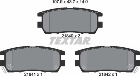 Колодки тормозные (задние) Mitsubishi Pajero/L400 90- (Akebono)