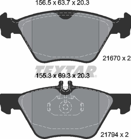 Колодки гальмівні (передні) MB E-class (W210) 95-02 (Teves) Q+