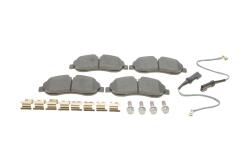 Колодки тормозные (передние) Ford Transit 2.0/2.2 TDCi 13- (Bosch) Q+ (спарка) (с датчиком) Колодки тормозные (передние) Ford Transit 2.0/2.2 TDCi 13- (Bosch) Q+ (спарка) (с датчиком)
