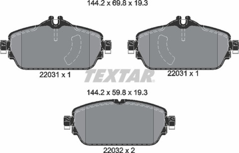 Колодки тормозные (передние) MB C-class (W205/S205/C205) 14- (TRW) Q+