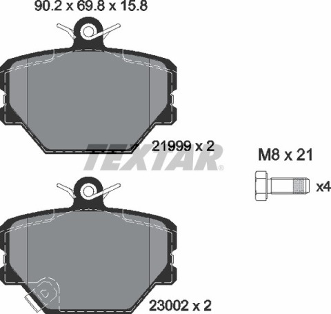 Колодки гальмівні (передні) Smart 0.6/0.7/1.0i/0.8cdi (Bosch) Q+