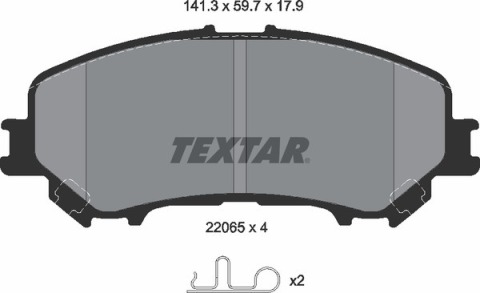 Колодки тормозные (передние) Nissan Qashqai II/X-Trail/Renault Kadjar 13- (141.3x59.7x17.9)