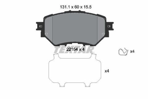 Колодки гальмівні (передні) Mazda 3 1.5-2.5 13- (Akebono)