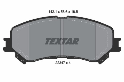 Колодки тормозные (передние) Renault Scenic/Megane 15- (Akebono) Q+