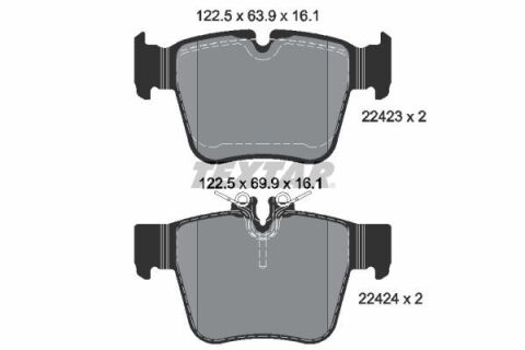 Колодки тормозные (задние) MB C-class (W205)/GLC (X253) 15-19 (Teves) Q+