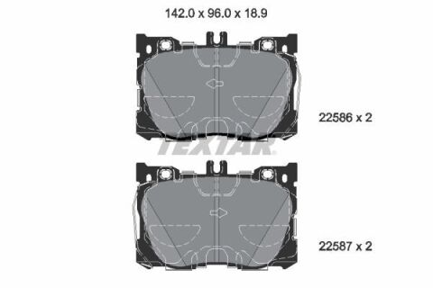 Колодки гальмівні (передні) MB C-class (W205/S205/C205)/E-class (W213) 16- (Brembo)