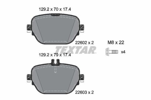 Тормозные колодки (задние) MB E-class (W213/S213/A238)/GLC (X253/C253) 15-(TRW) Q+