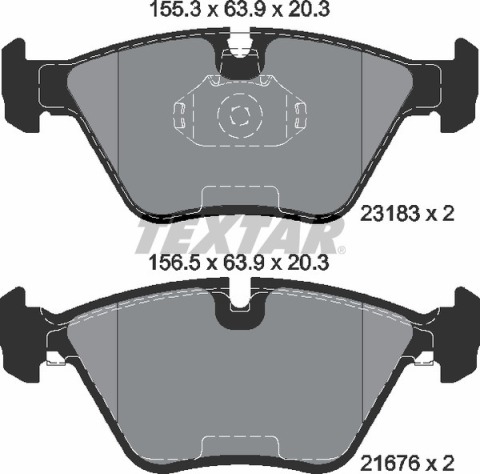 Колодки гальмівні (передні) BMW 3 (E46) 98-07/ X3 (E83)03-11 (Teves) Q+