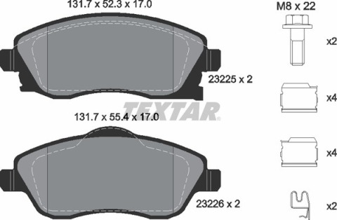 Колодки гальмівні (передні) Opel Combo 01-04 (Lucas) Q+