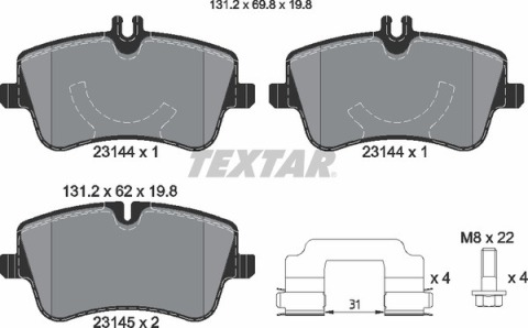 Колодки тормозные (передние) MB C-class (W203/CL203/S203) 00-11 (Lucas) Q+