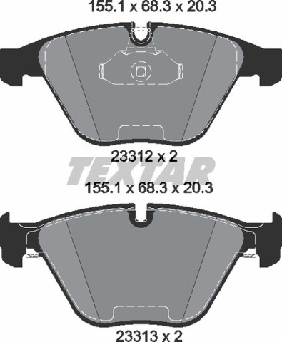 Колодки гальмівні (передні) BMW 5 (E60)/6 (E64)/7 (E65) 01-10 (Teves)