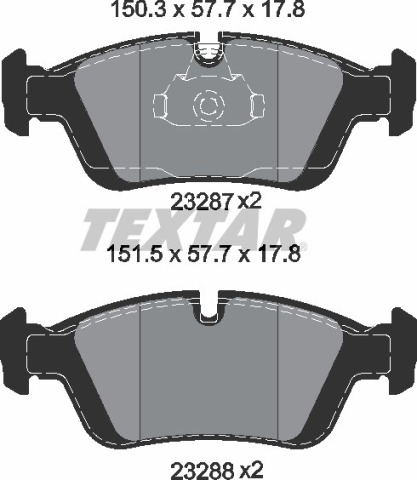 Колодки гальмівні (передні) BMW 3 (E36/E46) 90- (Teves) Q+