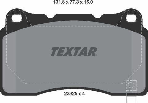 Колодки гальмівні (передні) Tesla Model S/X 13- (Brembo) (131.8x77x.3x15) Q+