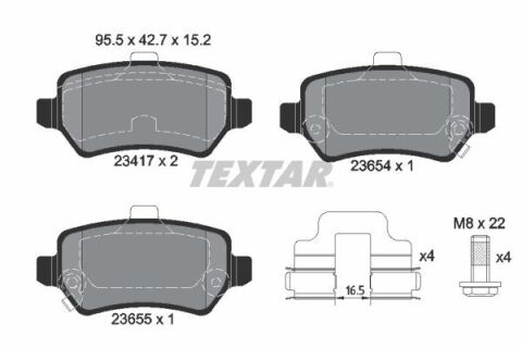 Колодки тормозные (задние) Opel Astra G/H/ Combo 01- /Kia Venga (Lucas)