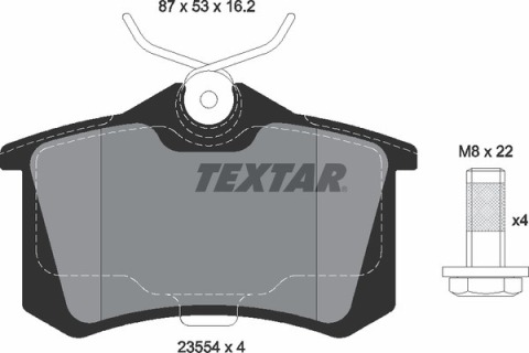 Колодки тормозные (задние) Citroen C3/C4 09-/Renault Scenic/Megane 99- (87x53x16.2) (Lucas)