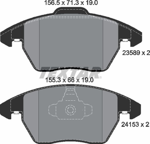 Колодки тормозные (передние) Citroen C4/Peugeot 307 03- (Teves)