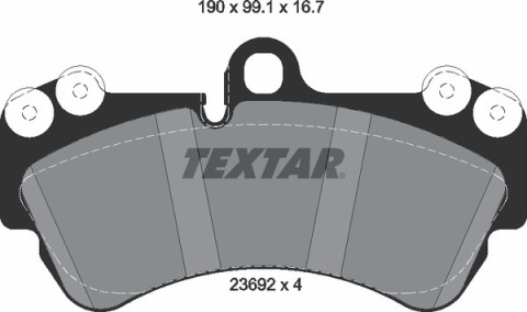 Колодки гальмівні (передні) Porsche Cayenne/VW Touareg 02-10 (Brembo) (190x99,1x16.7)