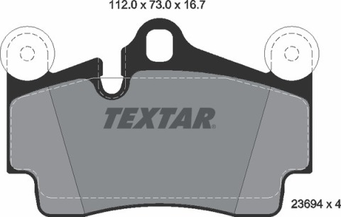 Колодки гальмівні (задні) Audi Q7/VW Touareg 2.5D-6.0D 02- (Brembo)