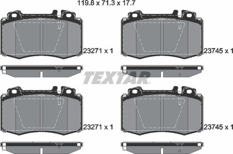 Колодки тормозные (передние) MB C-class/CLK 1.8-5.5 98- (Brembo) Q+