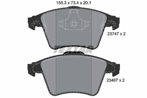 Колодки тормозные (передние) VW Multivan/T5 03-/T6 15- (Teves) Q+