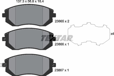 Колодки гальмівні (передні) Subaru Forester/Legacy 02-09 (Tokico)