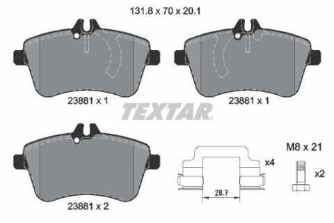 Колодки тормозные (передние) MB A-class (W169)/B-class (W245) 04-12 (Lucas) Q+