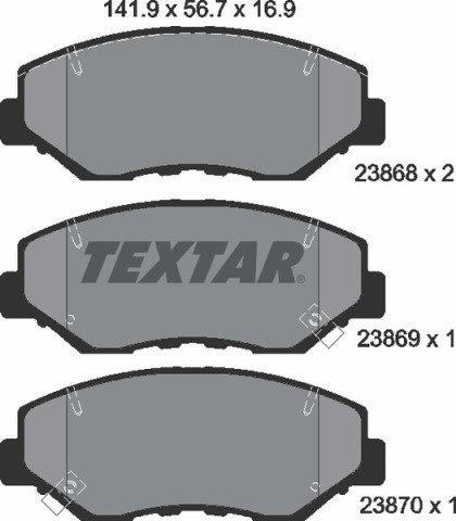 Колодки гальмівні (передні) Honda CR-V/Accord 01-08 (Akebono)