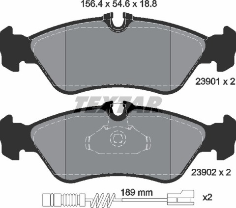 Колодки тормозные (задние) MB Sprinter 208-316 96- (Teves) Q+ (большая) (с датчиками)