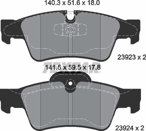 Тормозные колодки (задние) MB GL-class (X164)/R-class (W251) 06- (Teves)