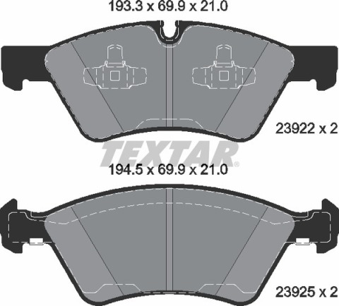 Колодки гальмівні (передні) MB E-class (W211)/ GL-class (X164) 02- (Ate - Teves) Q+