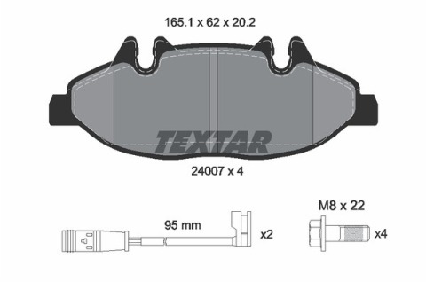 Колодки тормозные (передние) MB Vito (W639) 03- (Bosch) Q+ (с датчиками)