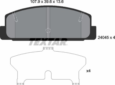 Колодки тормозные (задние) Mazda 6 02- (Akebono)