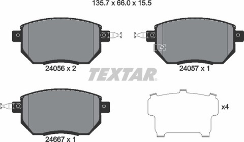 Колодки тормозные (передние) Nissan Murano/Infiniti FX 35/45 03-