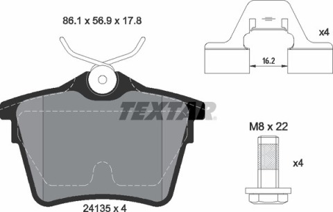 Тормозные колодки (задние) Peugeot 407 1.6-2.0 HDI 04- (Lucas) Тормозные колодки (задние) Peugeot 407 1.6-2.0 HDI 04- (Lucas)