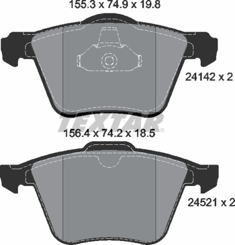 Колодки гальмівні (передні) Ford Galaxy/S-max/ Volvo S80/V60/V70 06- (Teves) Q+