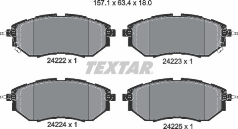 Колодки гальмівні (передні) Subaru Forester/Legacy/Impreza 03- (Akebono) Q+