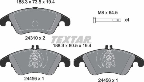 Колодки гальмівні (передні) MB C-class (W204/C204)/E-class (C207/A207) 07- (Lucas) Q+