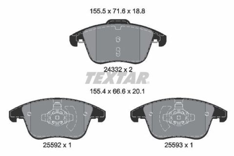 Колодки тормозные (передние) Ford Mondeo 14- (Teves) Q+