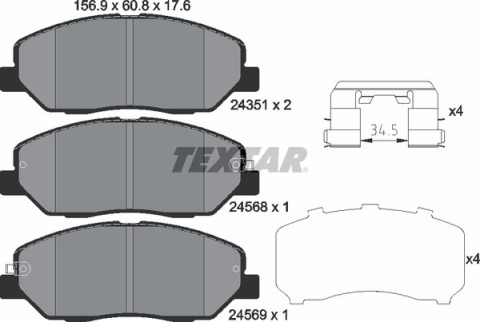 Колодки тормозные (передние) Hyundai Santa Fe/Kia Sorento 00- (Mando)