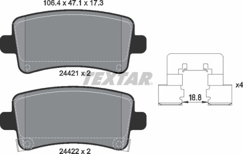 Тормозные колодки (задние) Opel Insignia 08- (TRW) Q+