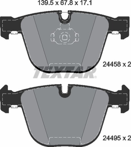 Колодки гальмівні (задні) BMW X5 (E70/F15)/ X6 (E71/F16) 06- (Ate-Teves) Q+ Колодки гальмівні (задні) BMW X5 (E70/F15)/ X6 (E71/F16) 06- (Ate-Teves) Q+