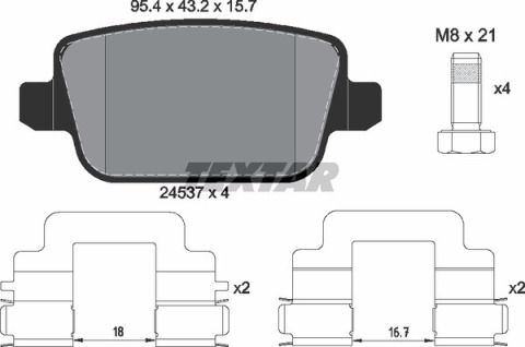 Колодки гальмівні (задні) Ford Kuga 08-/Mondeo IV 07-15 (TRW) Q+